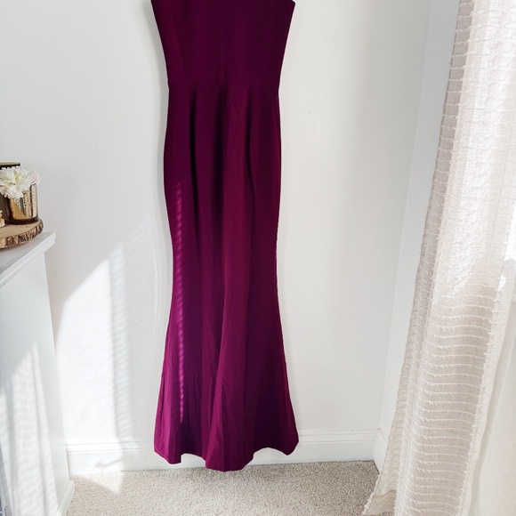 Dress The Population Iris Dark Magenta Gown Size XS Nwot - Picture 12 of 12